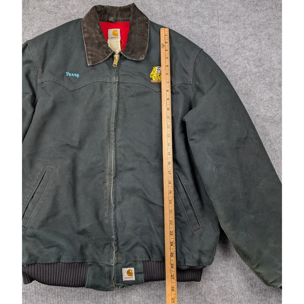 Carhartt Canvas Jacket Mens Large Call J13 Santa Fe Trucker Thrashed Faded Work